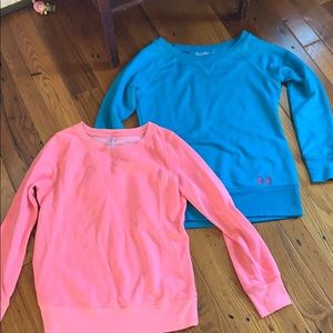 Two crew neck sweatshirts